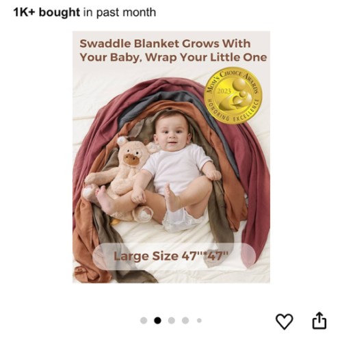 Momcozy Muslin Swaddle Blankets for Baby Boys and Girls, 4-Pack Breathable and Skin-Friendly Receiving Blanket Wrap, Baby Essentials, Registry & Gift, 47 x 47 inches