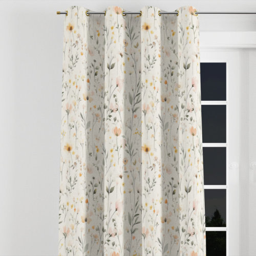 East Urban Home Boho Blackout Curtains - Floral Azharia Grommet Curtain - 1 Panel | Wayfair
