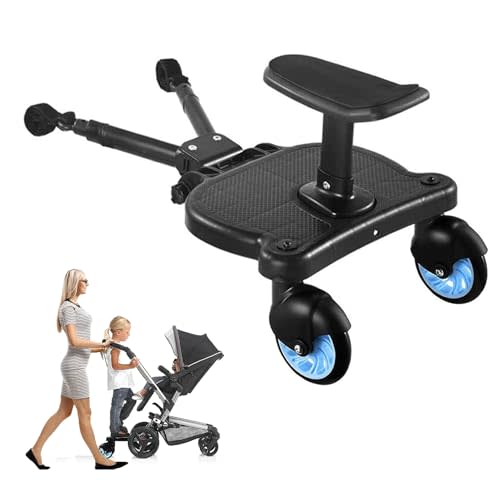 Universal Stroller Board with Detachable Seat,Stroller Glider Board Suitable for Most Brands of Strollers, Holds Children Up to 55 lbs (Blue)