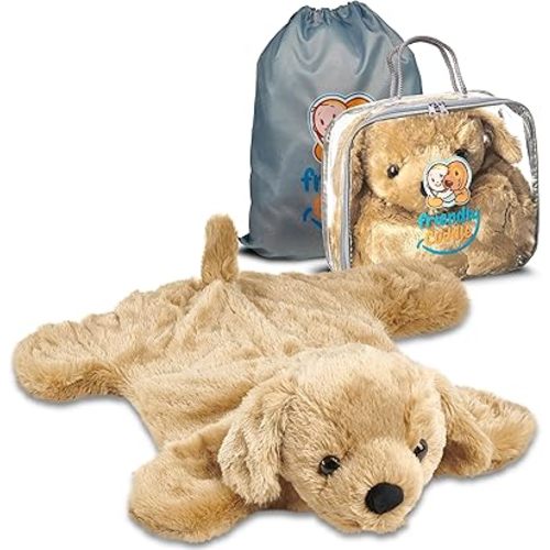 FRIENDLY CUDDLE Weighted Lap Blanket for Kids & Adults – Kids Weighted Blanket – ASD, Sensory Processing Weighted Stuffed Animals Dog Toy – Microwavable Weighted Lap Pad for Kids, 5 Lbs.