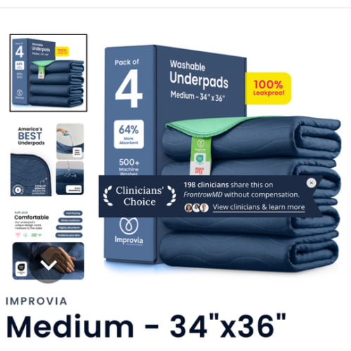 Medium - 34"x36" Washable Underpads – Improvia