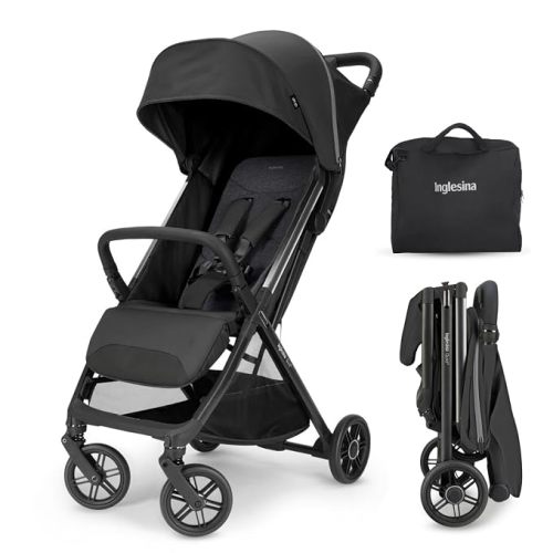 Inglesina Quid³ Lightweight Travel Stroller - Stroller + Carry Bag (Cosmic Black)