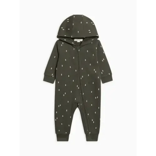 Greer Fleece Hooded Zipper Romper