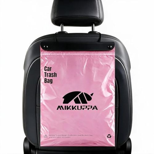 MIKKUPPA Pink Disposable Car Trash Bags 50 Count