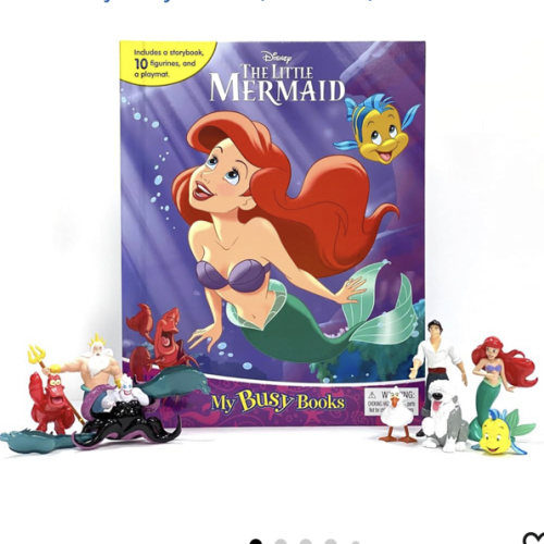 Disney The Little Mermaid My Busy Books - Storybook, 10 figurines, playmat
