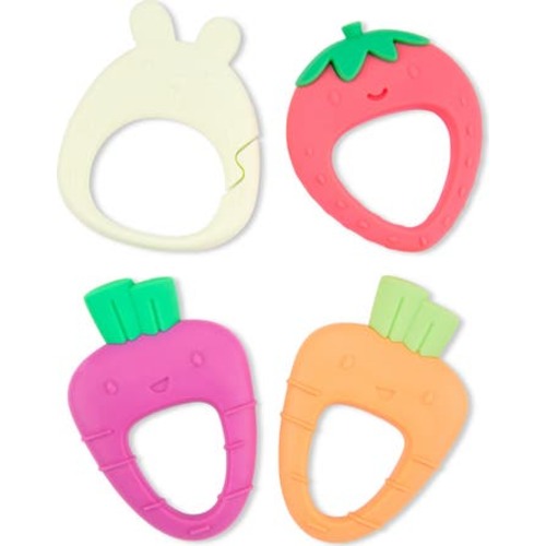 Bunny Clip & 3-Piece Farmstand Teething Rings