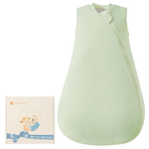 Baby Sleep Sack 3-6 Months, 1.0 Tog Supersoft Thermostatic Cotton Toddler Sleeping Sack for Babies Infant, 2-Way Zipper Baby Wearable Blanket for All Season