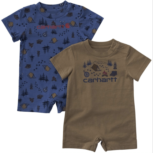 Boys' 2-Piece Short Sleeve Camping Romper Set (Baby) | Carhartt