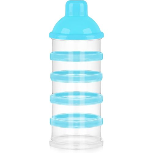 Accmor Formula Dispenser On The Go, 5 Compartments Stackable Formula Container for Travel, Baby Milk Powder Kids Snack Container, BPA Free
