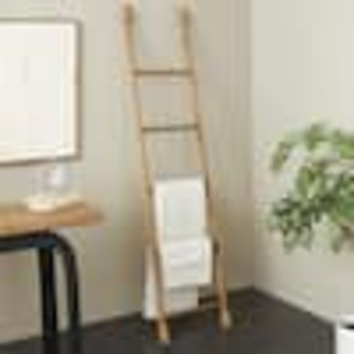 Litton Lane Brown Wood 5-Rung Ladder 046095