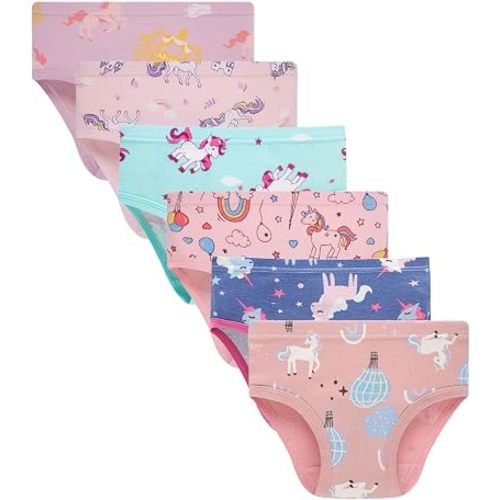 Boboking Girls Soft Panties Toddler Underwear Kids Cotton Briefs | Comfortable Elastic Waistband Double Layered Crotch Assorted Patterns