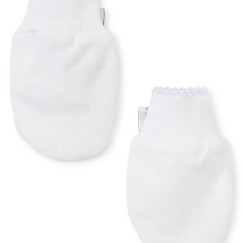 White/Blue Kissy Basics Mittens
