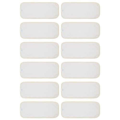 Babygoal Baby Cloth Diaper Inserts 12pcs,Reusable 3 Layer Rayon from Bamboo Inserts for Cloth Diapers and Diaper Covers