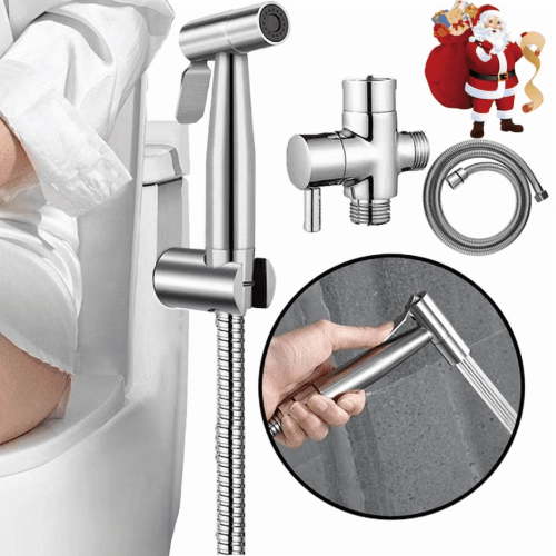 PHANCIR Handheld Bidet Sprayer for Toilet, Brushed Nickel Bidet Attachment for Feminine Wash