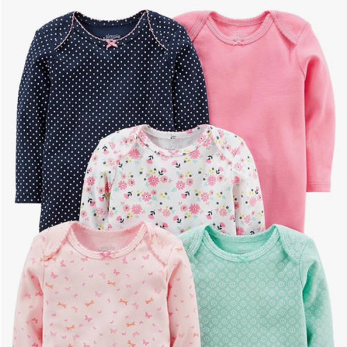 Simple Joys by Carter's baby-girls 5-pack Long-sleeve Bodysuit