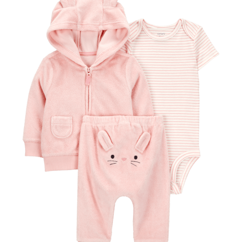 Pink Baby 3-Piece Bunny Little Cardigan Set | Carter’s Oshkosh Canada