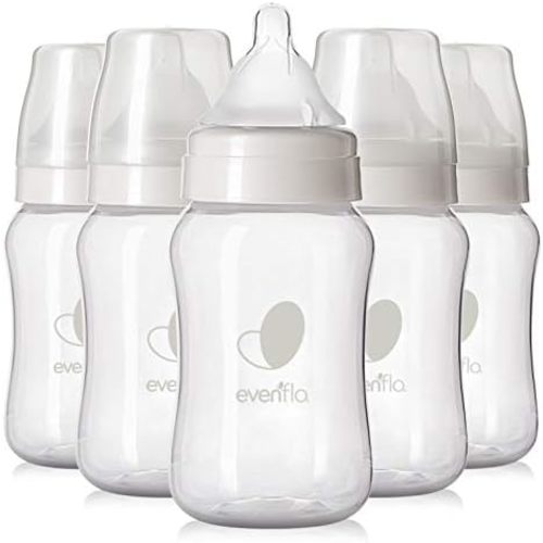 Evenflo Feeding Premium Proflo Venting Balance Plus Wide Neck Baby, Newborn and Infant Bottles - Helps Reduce Colic - 9 Ounce (Pack of 6)