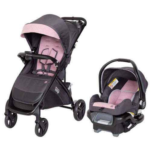 Baby Trend Tango Travel System - Lightweight, Compact, Pink Cassis with Ally Infant Car Seat