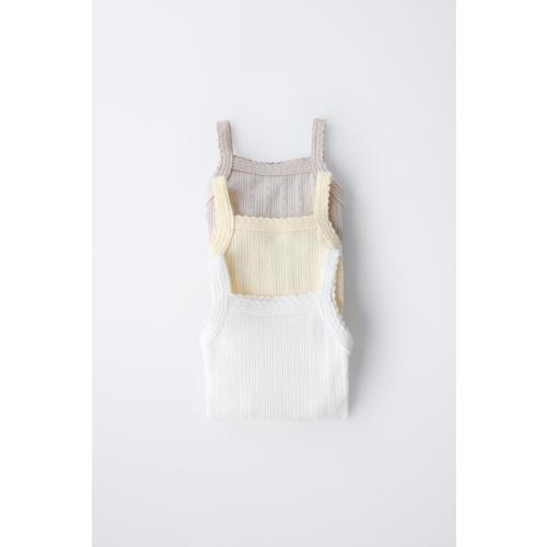 THREE-PACK OF RIB KNIT BODYSUITS - Pink | ZARA