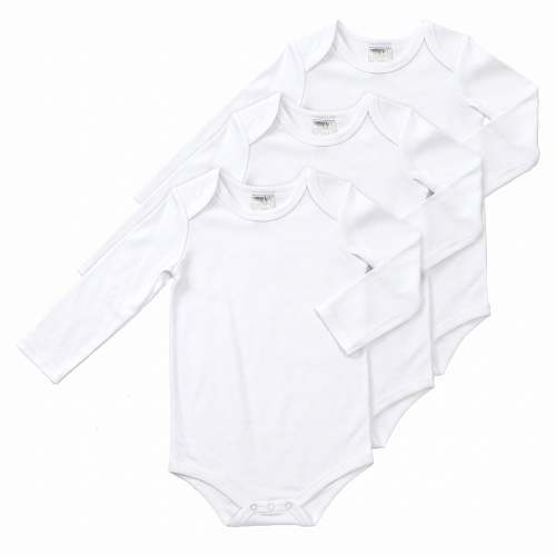 Ricochet Baby L/s Bodysuit 3 Pk White | Newborn