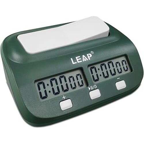 LEAP Digital Chess Clock Timer - I-GO and Chinese Chess with Bonus and Delayed Time Features (Blackish Green)