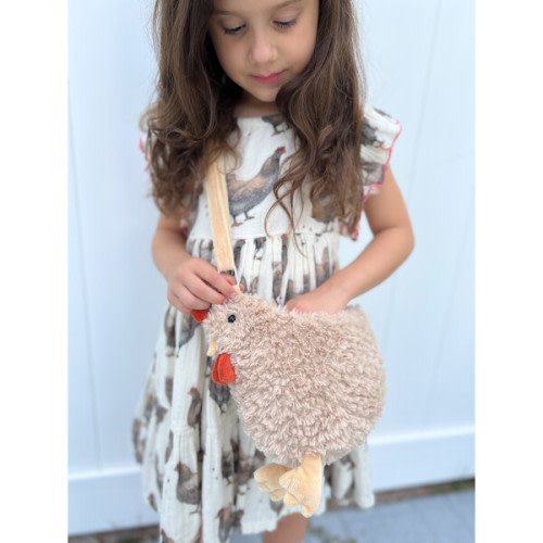 Hazel Hen Cross Body Purse, Tan - MON AMI | Maisonette