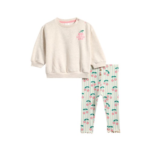 Cherry Sweatshirt & Leggings Set
