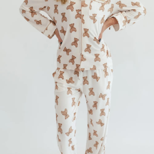 Women's Button Up Set In Bears