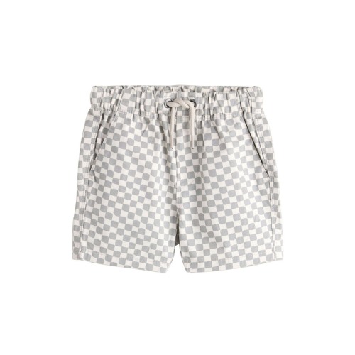 Kids' Checkerboard Cotton Twill Shorts
