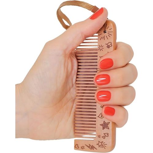 Mama Natural Wooden Labor Comb – Essential Birth & Delivery Support | Ergonomic Wood Comb for Pregnancy, Contractions & Acupressure Relief
