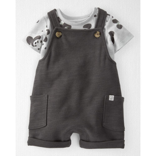 Baby Organic Cotton Shortall Set in Panda Bear - Little Planet | Carter's