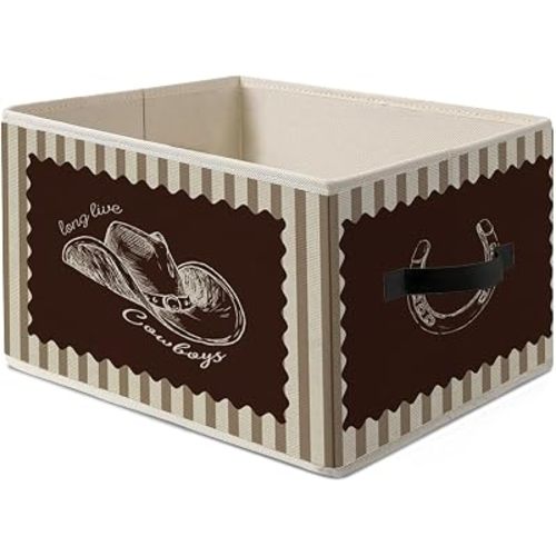 Western Nursery Decor,Western Cowboy Storage Bins Box