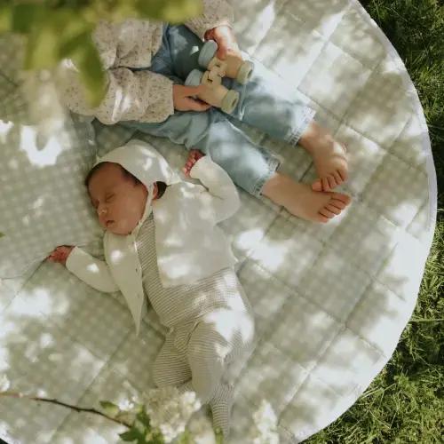 Picnic Gingham Play Mat - Green