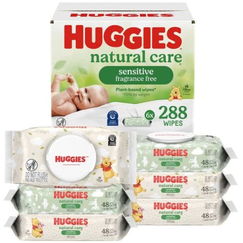 Huggies Natural Care Sensitive Baby Wipes - Unscented - 6pk - 288ct