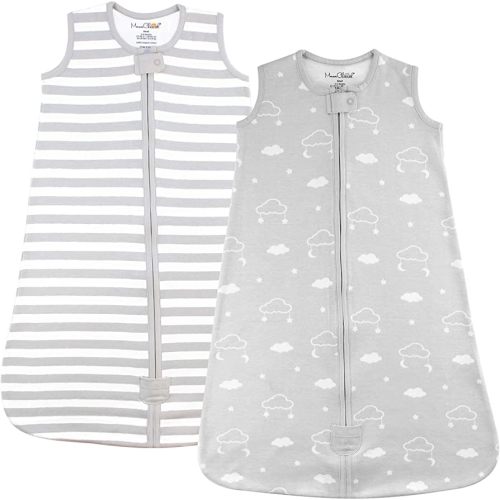 Mama Cheetah Baby Sleep Sack 0.5 TOG, Organic Cotton Baby Wearable Blanket with Two-Way Zipper, Swaddle Transition Baby Sleeping Bag for Newborn Infant Toddler Boy Girl, 0-3 Months