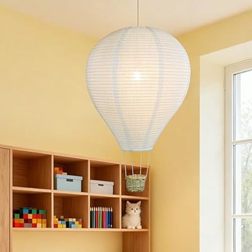 Hot Air Balloon Decoration 14inch Hot Air Balloon lampshade Hanging decor pendant light shade Gifts for kids Nursery kids living room chandelier new born baby room decor party decoration