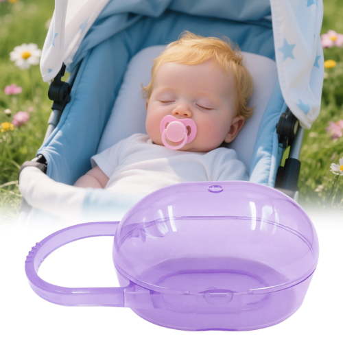 CLOUDQ Pacifier Storage Case Portable, 4-Color Organizer Holder, 1-Piece S-Size Baby Soother Container for Easy Pacifier Organization" AS-C-001 One