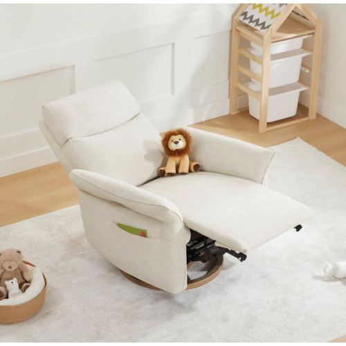 Vinca Power Swivel Nursery Glider Recliner with Power Lumbar & Headrest