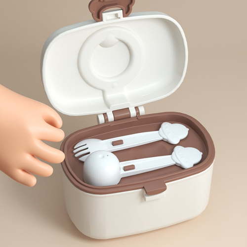 OFFIGAM Compact White Powder Storage Box, Portable Formula Container for Safe and Convenient Baby Formula Storage