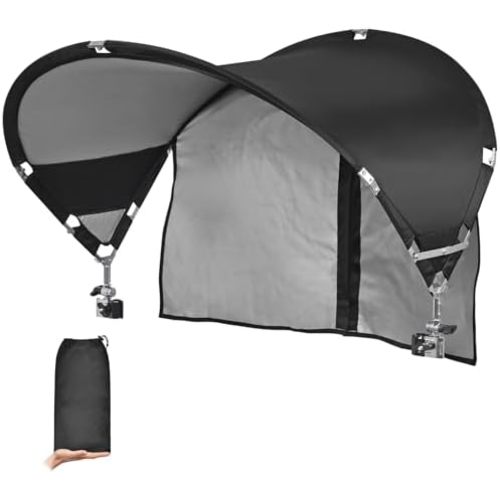 XL Universal Chair Canopy Umbrella, UPF 50+ Foldable Sun Shade Attachment with Adjustable Clamp for Beach, Camping, Sports, Outdoor, Lawn, Tanning, Zero Gravity Chairs, Wagon, Wheelchair, Patented