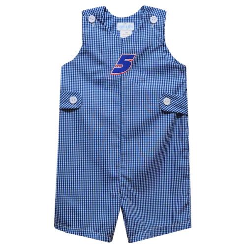Infant Kyle Larson Vive La Fete Blue Gingham Jon Jon Bodysuit