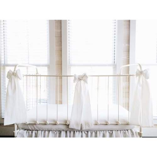 White Large Crib Bow | High Cotton Textile
