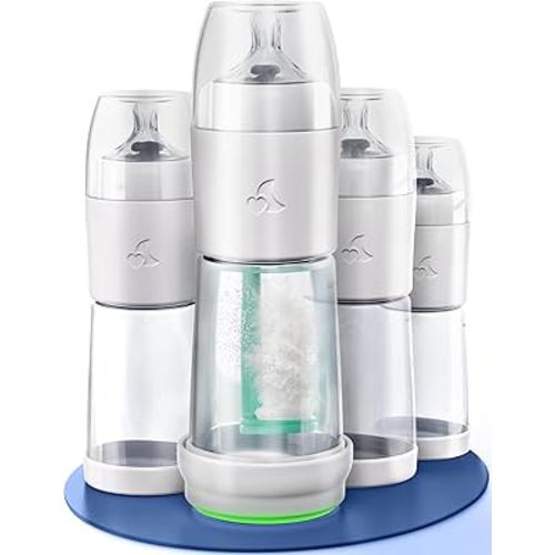 Set of 1 – Baby Night Bottle with Bottle Warmer – Baby Bottle with Integrated Formula Dispenser for Stress-Free Night Feedings (1 Bottle per Night)