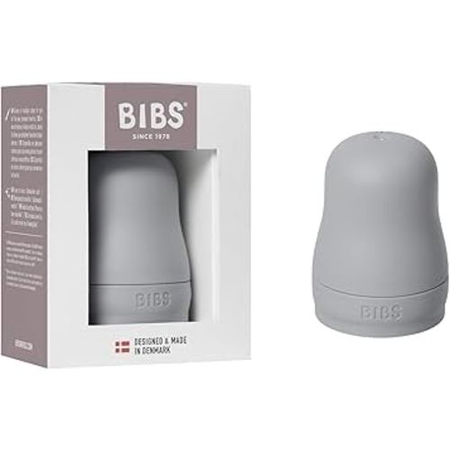 BIBS Bottle Cap Set - BPA-Free, Dishwasher Safe, Customizable Colors, Includes Milk Lock and Screw Cap - Compatible with BIBS Bottles (Sold Separately) - Cloud