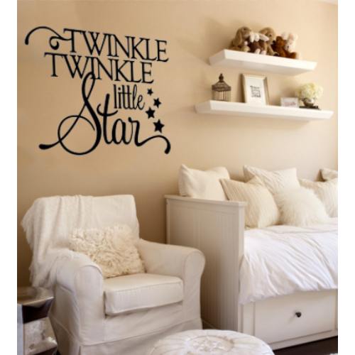 Twinkle Twinkle Little Star Removabale Vinyl Nursery Wall Decal Sticker