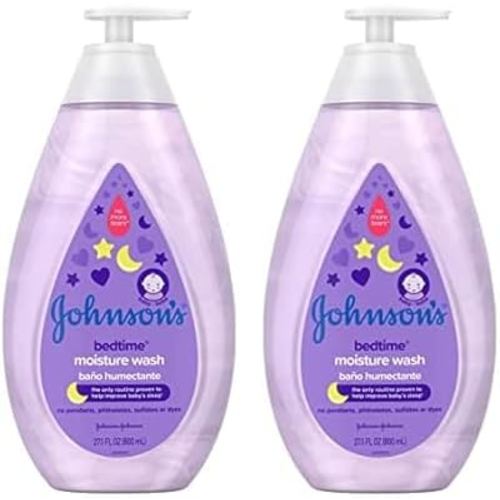 Johnson's Tear-Free Bedtime Baby Moisture Wash with Soothing NaturalCalm Aromas, 27.1 fl. oz (Pack of 2)
