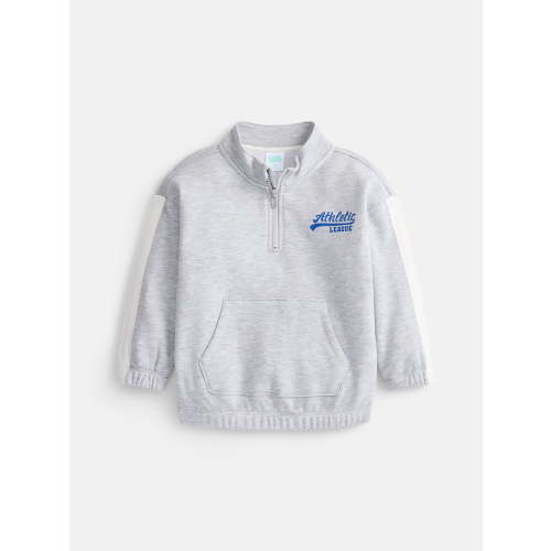 Wonder Nation Toddler Boys Graphic Half Zip Sweatshirt with Long Sleeves, Sizes 12M-5T