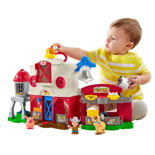 Little People, Caring for Animals Farm Playset, electronic toddler toy