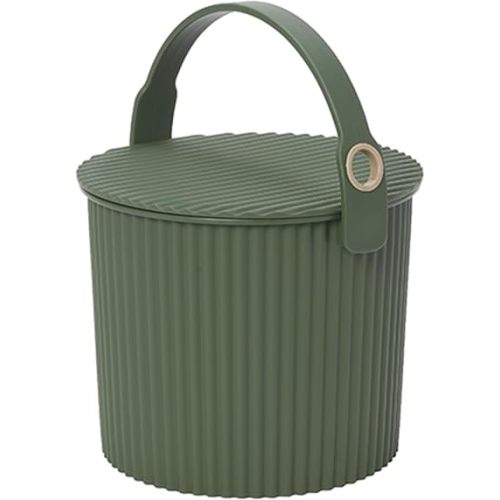 Hachiman Mini Bucket, 1.1 Gallon Heavy Duty Bucket with Lid & Handle