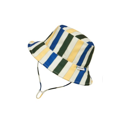Sun Hat with UPF 50+ UV Protection and Adjustable Brim, Retro Stripes, Small
